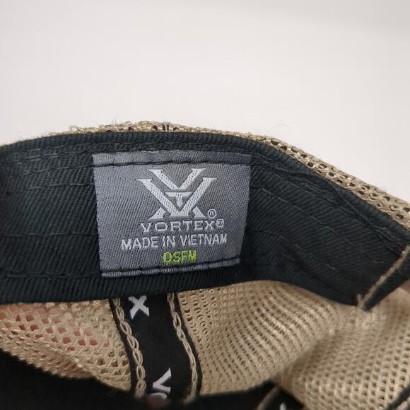 Vortex Snapback Mesh Back Trucker Hat Brown One Size Embroidered Outdoor - Picture 9 of 9